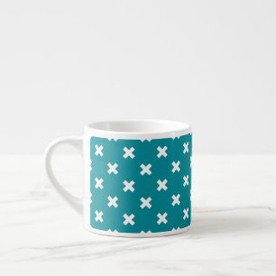 Aquamarine Kreuzstiche Espressotasse