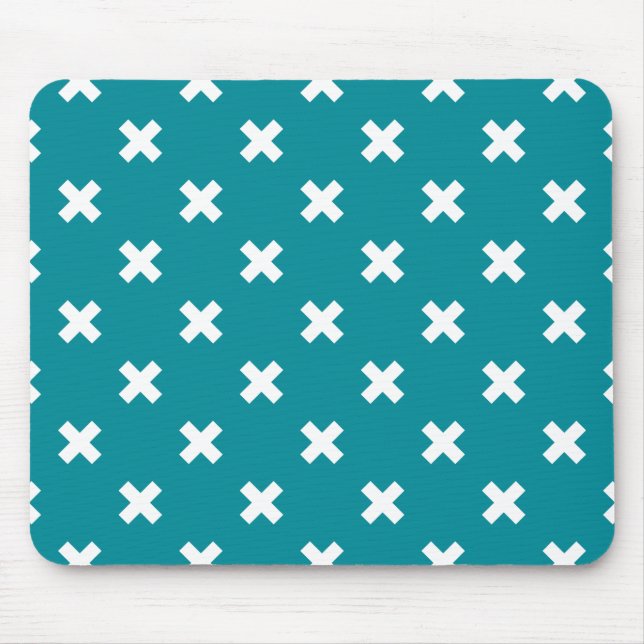 Aquamarine Kreuzstiche Mousepad (Vorne)