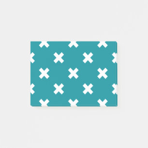 Aquamarine Kreuzstiche Post-it Klebezettel