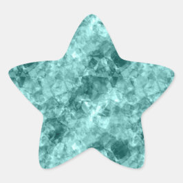 Aquamarine Krummstoff Stern-Aufkleber