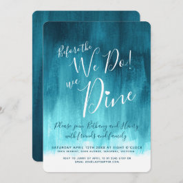 Aquamarine Kunst Probe Abendessen vor uns lädt ein Einladung