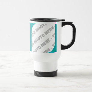 Aquamarine Kurven-Foto-Reise-Tasse - schaffen Sie Reisebecher