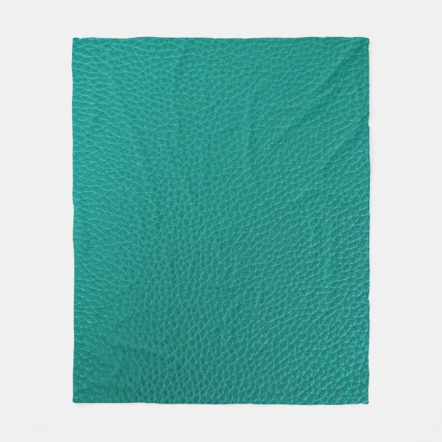Aquamarine Leder: Modische Schlangentextur. Fleecedecke (Vorderseite)