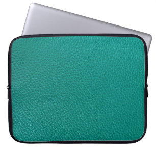 Aquamarine Leder: Modische Schlangentextur. Laptopschutzhülle