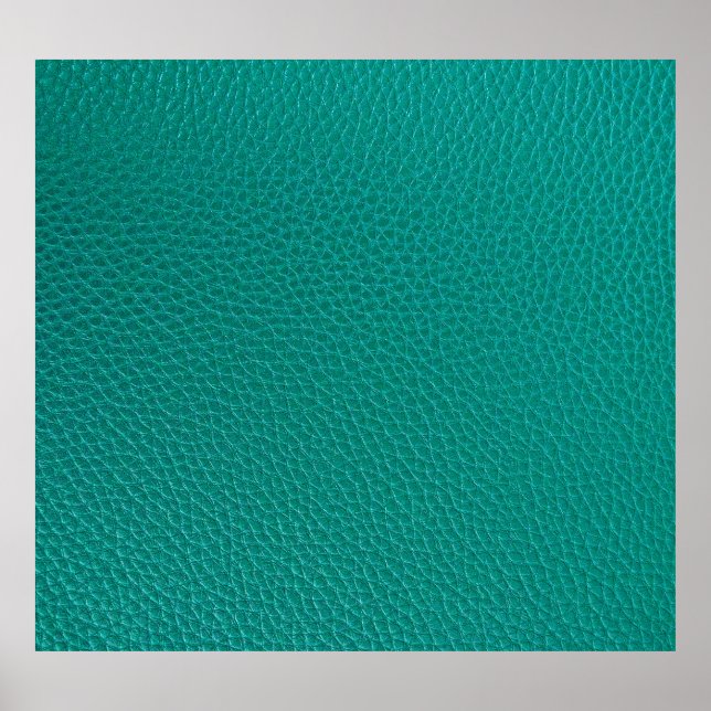 Aquamarine Leder: Modische Schlangentextur. Poster (Vorne)