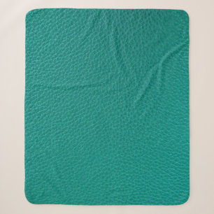 Aquamarine Leder: Modische Schlangentextur. Sherpadecke