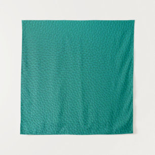 Aquamarine Leder: Modische Schlangentextur. Wandteppich