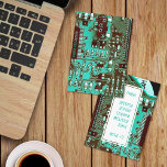 Aquamarine Leiterplatten, elektronische Bauteile,  Dankeskarte<br><div class="desc">Detaillierte Fotografie eines PC-Boards,  perfekt für elektronische Enthusiasten. Die Hauptfarbe der gedruckten Schaltung: aquamarin blaues Türkis...  Osterei : eine niedliche,  kleine Herzform im Kreislauf.</div>