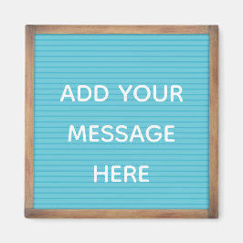 Aquamarine Letterboard in Frame Custom Message Magnet