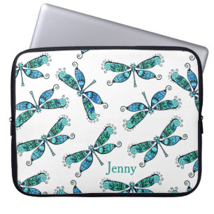 Aquamarine Libellen Laptopschutzhülle