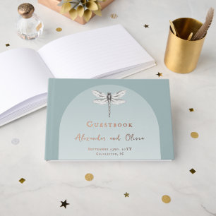 Aquamarine Libellenhochzeit Gästebuch
