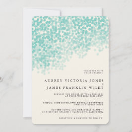 Aquamarine Lichtdusche | Rustikale Hochzeitseinlad Einladung