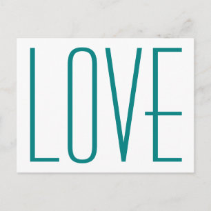 Aquamarine LIEBE Postkarte