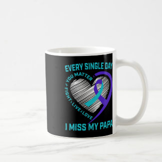 Aquamarine Lila Band Sie Problem Papa Suicide Awar Kaffeetasse