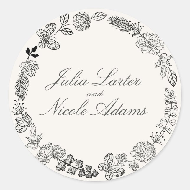 Aquamarine Lila Gelbfrühlingssonne Blume Hochzeit Runder Aufkleber (Vorderseite)