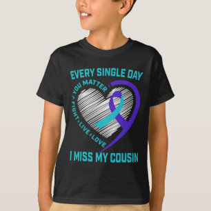 Aquamarine Lila Herzinfarkt Redewendungen Cousin S T-Shirt