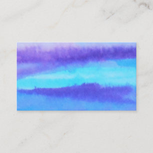 Aquamarine Lila Horizontale Abstrakt Visitenkarte