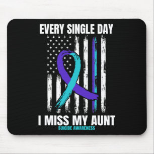 Aquamarine Lila Tante Suizid Awareness Prevention Mousepad