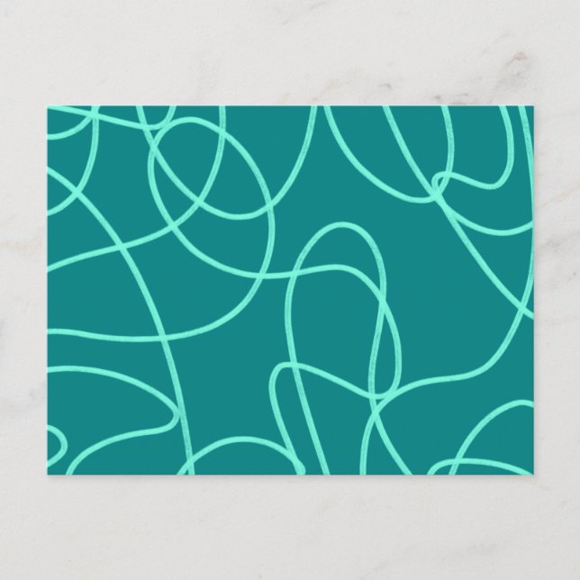 Aquamarine Linie Postkarte (Vorderseite)