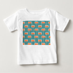 Aquamarine Linien und Felder Baby T-shirt