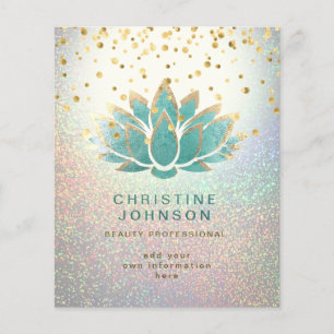 aquamarine Lotus Blume Schönheit beruflich Flyer