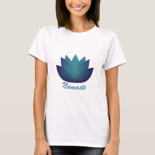 Aquamarine Lotus Namaste T-Shirt