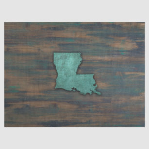 Aquamarine Louisiana-Form Seidenpapier