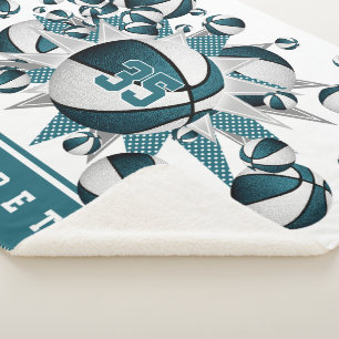 aquamarine Mädchensportbällchen Sherpadecke