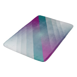 Aquamarine magentafarbene Dreiecke Badematte