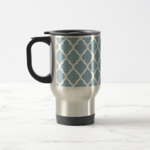Aquamarine marokkanische Tile Trellis Reisebecher