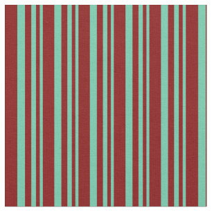 Aquamarine & Maroon Streifen/Linienmuster Stoff