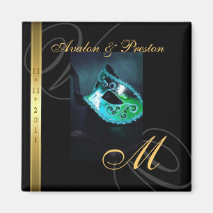 Aquamarine Maskenmaske "Swirl" speichert das Datum Magnet