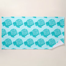 Aquamarine Meeresschildkröten Muster Aqua Beach Ha