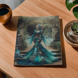 Aquamarine Meerjungfrau Steampunk Vintage Viktoria Seidenpapier
