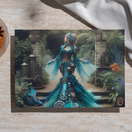 Aquamarine Meerjungfrau Steampunk Vintage Viktoria Seidenpapier