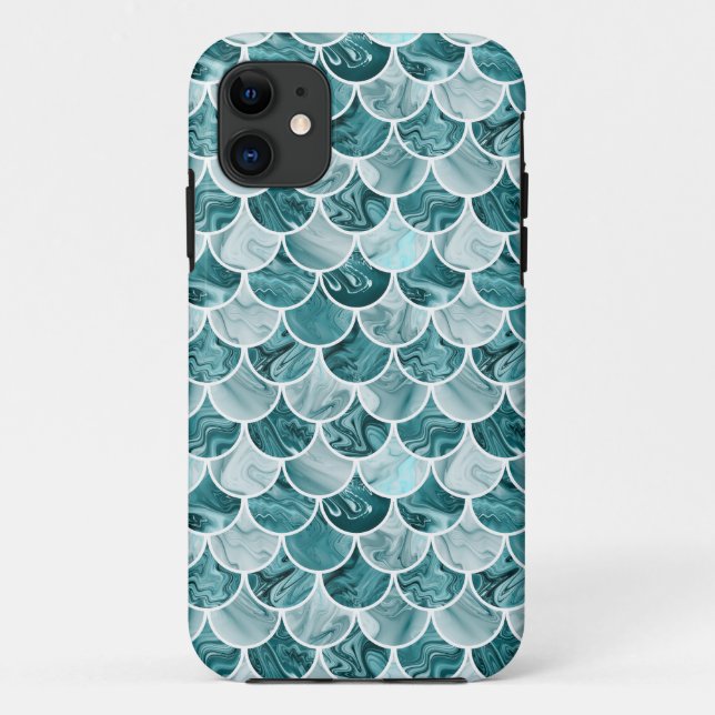 Aquamarine Meerjungstabellen Case-Mate iPhone Hülle (Rückseite)