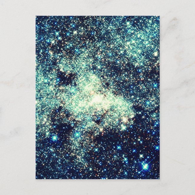 Aquamarine Milchstraße Postkarte (Vorderseite)