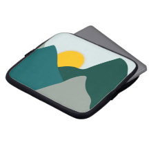 Aquamarine Minimalberge Laptop-Sieb