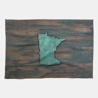 Aquamarine Minnesota-Form Geschirrtuch