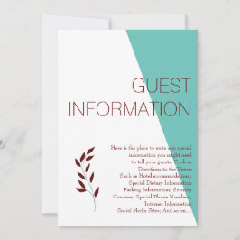 Aquamarine Monogramm 💍 Moderne Verschlusskarte Einladung