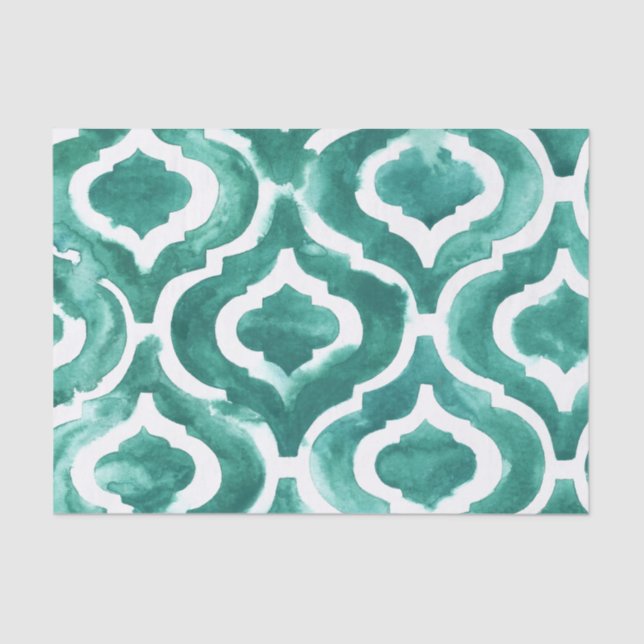 Aquamarine Motif IV Seidenpapier (Vorderseite)