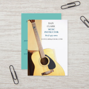 Aquamarine Musiklehrerin/Musikerin/akustische Gita Visitenkarte