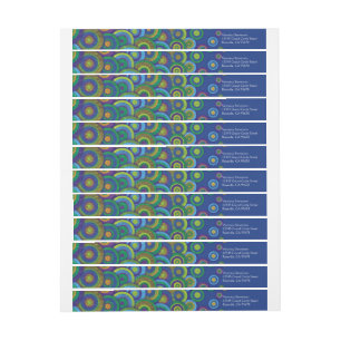 Aquamarine-Muster-Umgriffsadressen-Etiketten