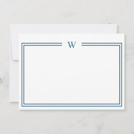 Aquamarine Note Card Luxe Personal Stationery Mitteilungskarte
