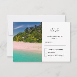 Aquamarine Ocean Tropical Beach Scenic Photo RSVP Karte