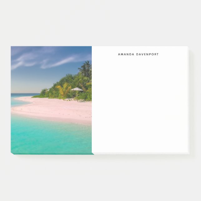 Aquamarine Ocean Tropical Beach Scenic Post-it Klebezettel (Vorderseite)