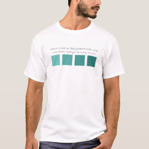 Aquamarine Ombre-Quadrate, Malerwerbung und Dekora T-Shirt