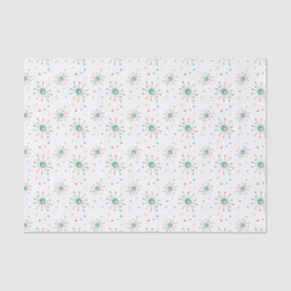 Aquamarine Orange Atomic Sternexplosion Mitte Jahr Seidenpapier