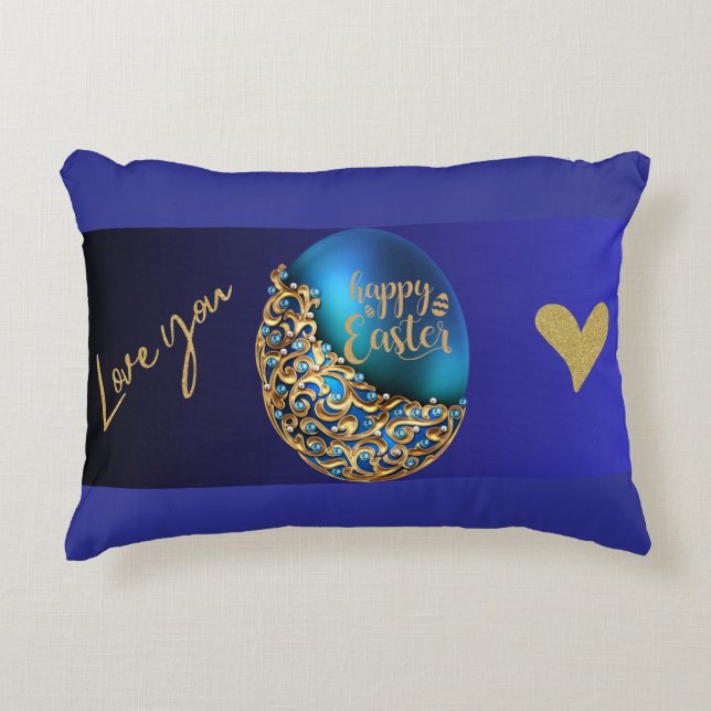 Aquamarine OsterTasse mit Liebe & Sparkor Design � Dekokissen (Vorderseite)