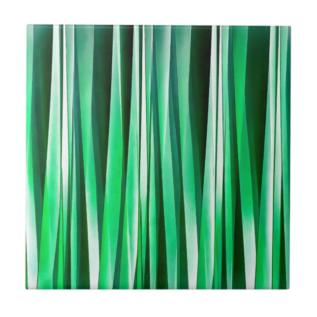 Aquamarine-Ozean-Stripy Muster Fliese (Vorderseite)